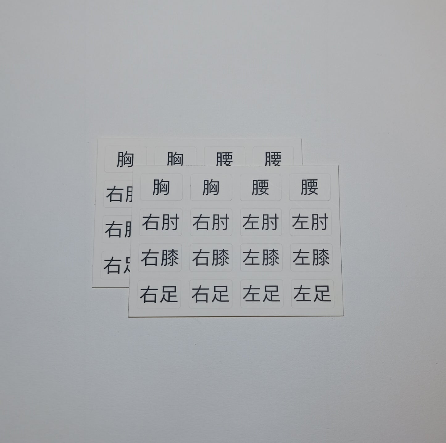 オプション:部位名称シール